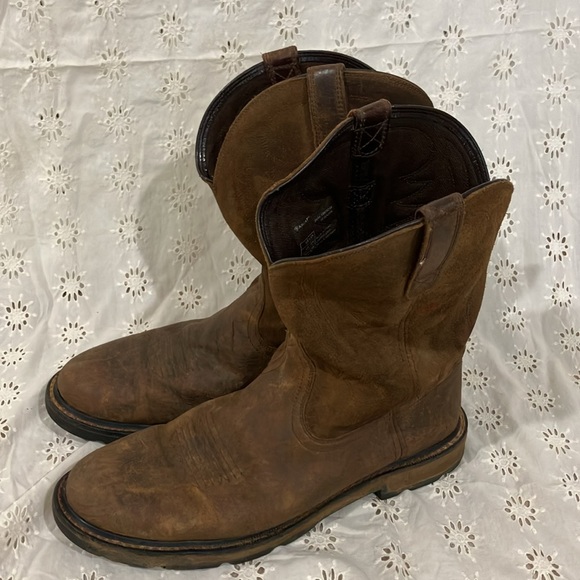 13D Men’s Wide ARIAT MEN'S GROUNDBREAKER BROWN ROUND TOE WORK BOOTS 10014238 - Picture 5 of 8